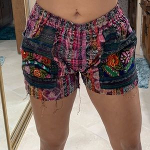 Vintage multicolored floral shorts